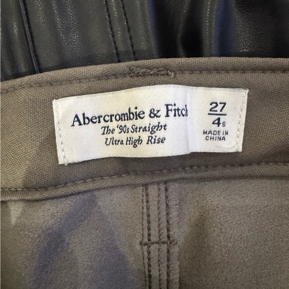 Abercrombie & Fitch Taupe Leather Cropped Pants - Picture 6 of 6